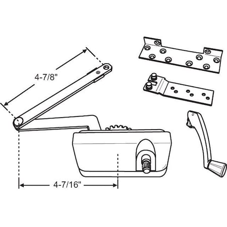 Strybuc Split Arm Casement Operator 36-516RHOWMA